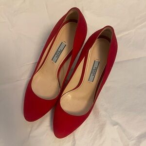 Prada Women's Vibrant Red Heels